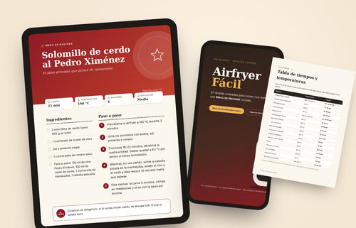 El recetario en tablet, móvil y papel